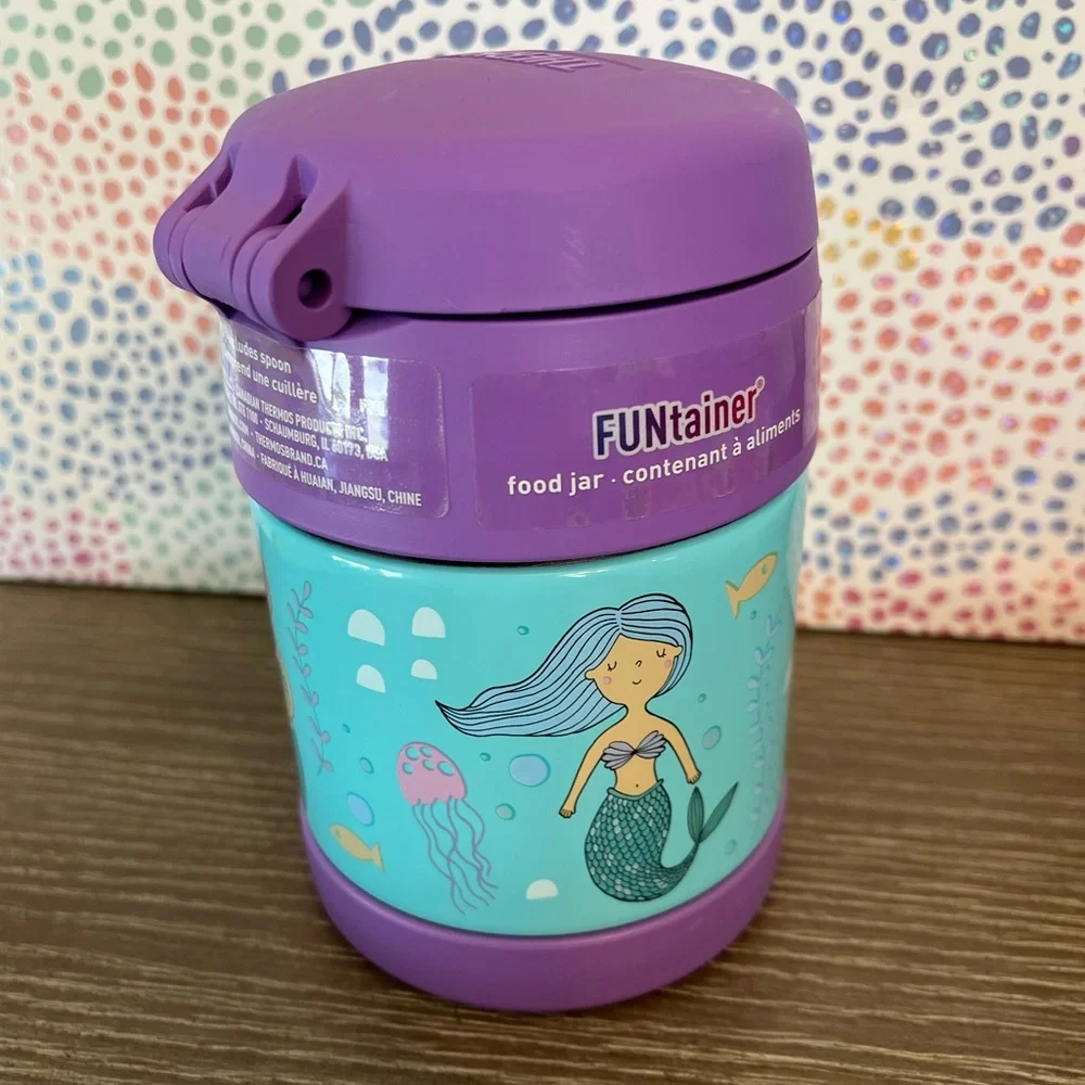 Thermos Mermaid Funtainer 10oz Stainless Steel Vacuum Insulated Kids Food Jar